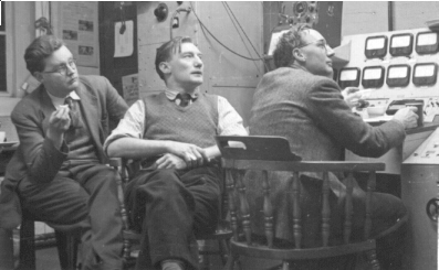 Ken, Fred and John at the cyclotron controls